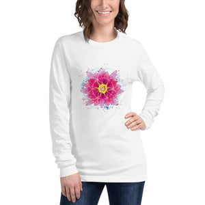 The Sacred Lotus Long Sleeve T-Shirt (Unisex; Bella + Canvas)