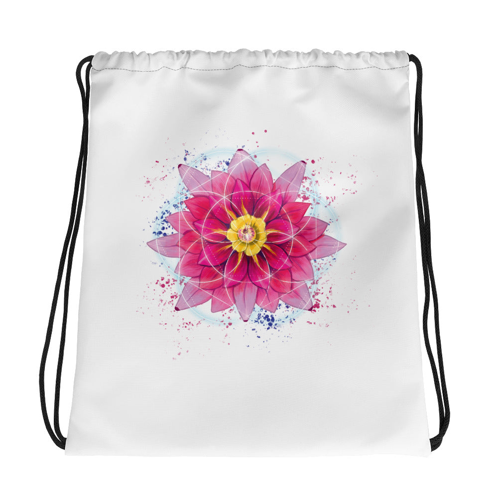 The Sacred Lotus Drawstring Bag