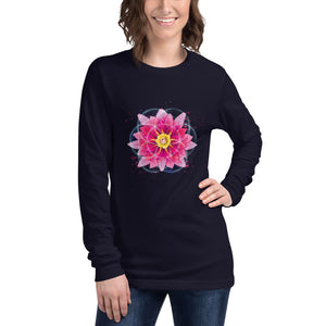 The Sacred Lotus Long Sleeve T-Shirt (Unisex; Bella + Canvas)